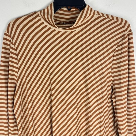Chicos Tunic Top Womens Sz 2/ Large Long Sleeve Stripe Casual Fall Winter - Picture 2 of 5